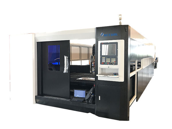 3000w fiber cnc λέιζερ μέταλλο κοπής μηχάνημα κοπής διπλό οδηγώντας δομή